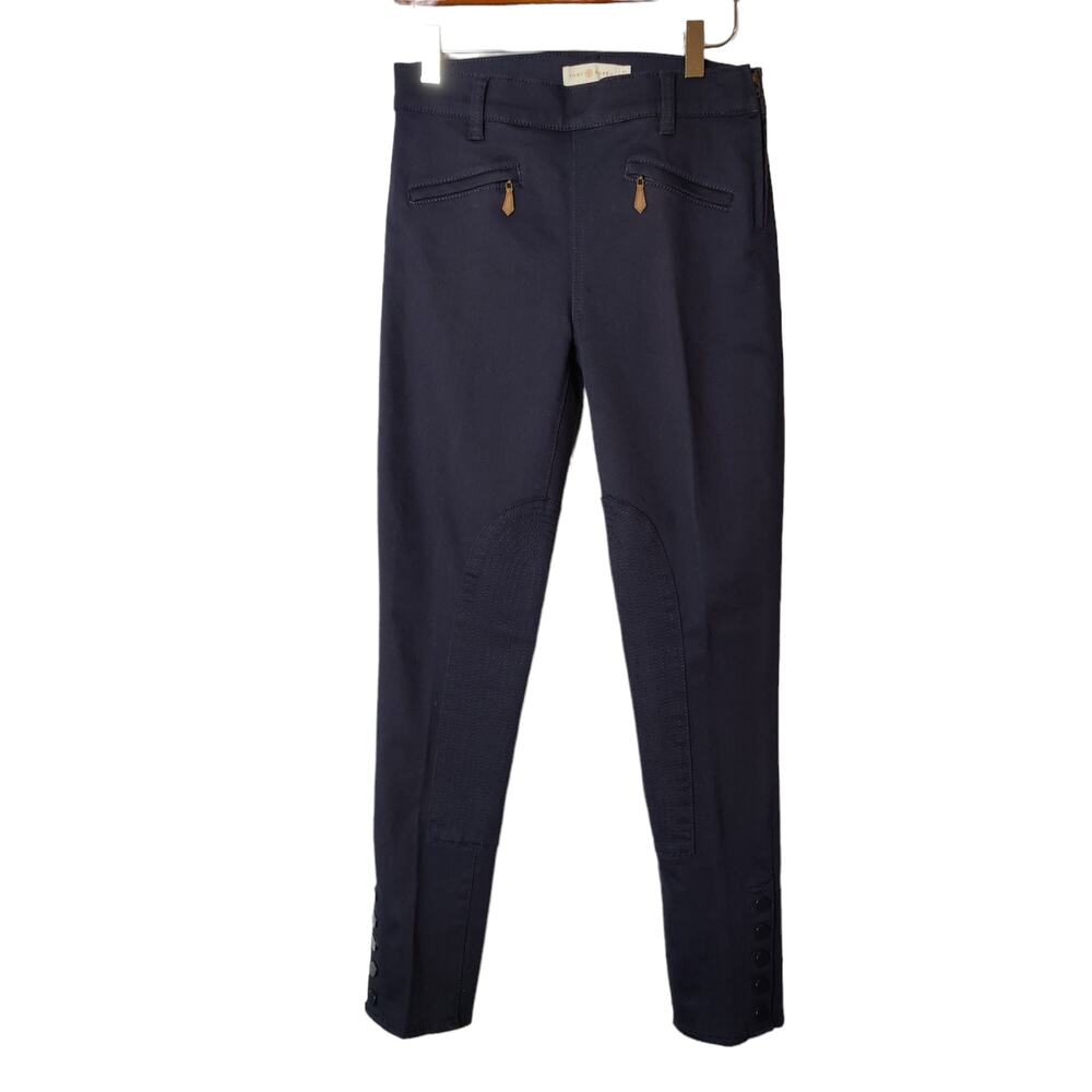 Tory Burch Women's Sz 24 Navy Blue Infinity Jodhpur Riding Pants Slim Leg